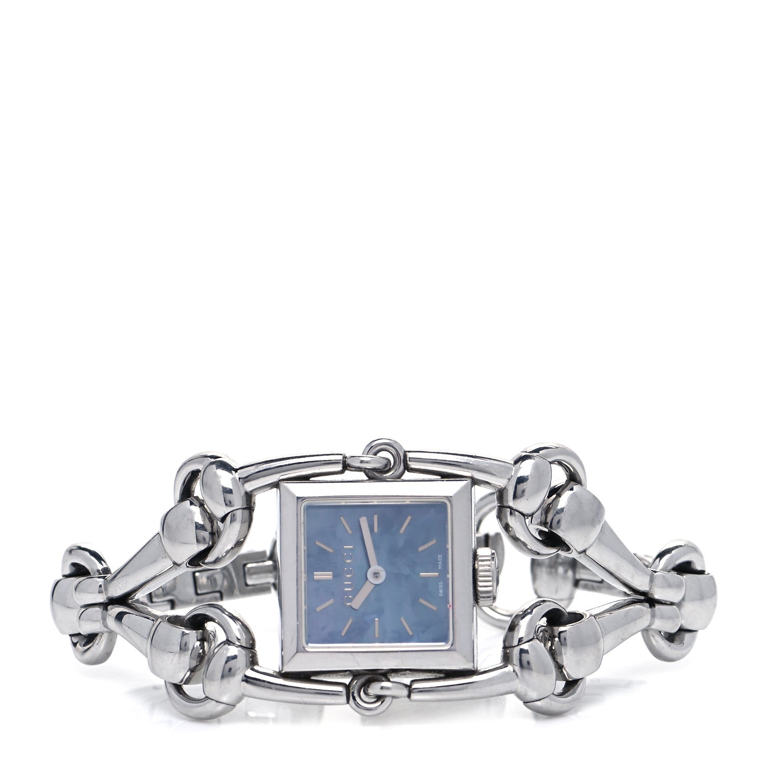 Gucci Stainless Steel Blue Mother of Pearl 20mm Signoria Quartz Watch 3 of 8