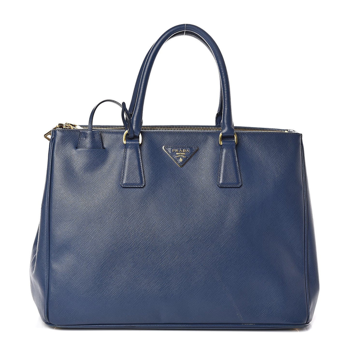 Saffiano Large Galleria Double Zip Tote Cobalto