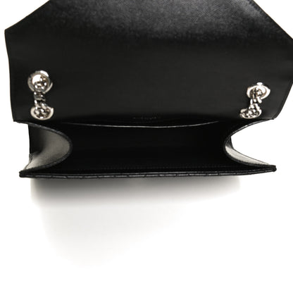 Saint Laurent Grain De Poudre Textured Mixed Matelasse Triquilt Medium Monogram Satchel Black 5 of 12