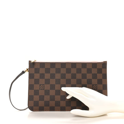 Louis Vuitton Damier Ebene Neverfull MM GM Pochette Rose Ballerine 2 of 7