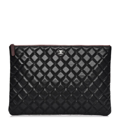 Chanel Caviar Quilted Large Cosmetic Case Black 1 of 7