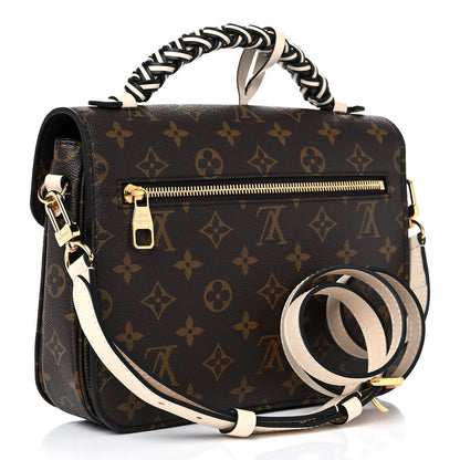 Louis Vuitton Monogram Braided Pochette Metis Creme Beige 2 of 9