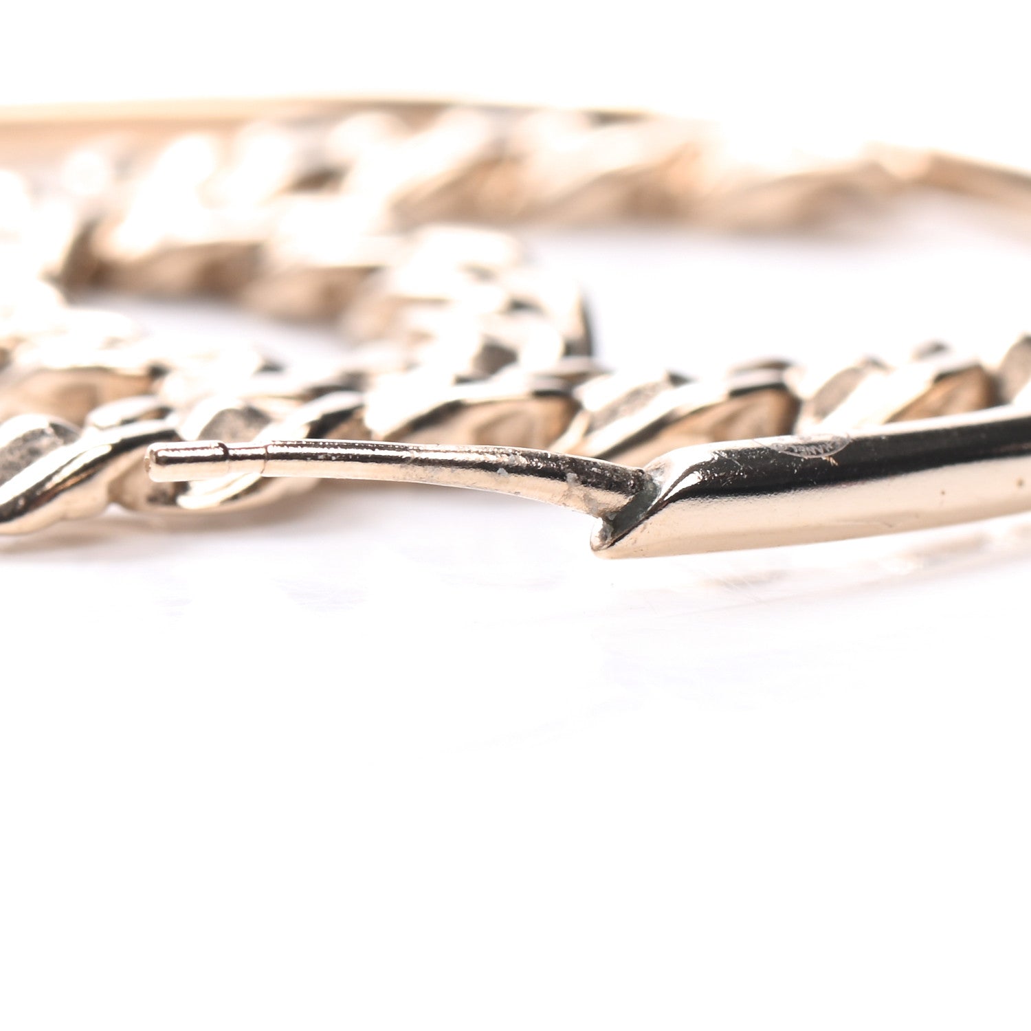 Chanel Crystal High Society CC Hoop Earrings Gold 6 of 8
