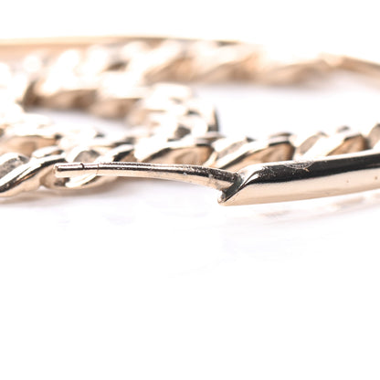 Chanel Crystal High Society CC Hoop Earrings Gold 6 of 8