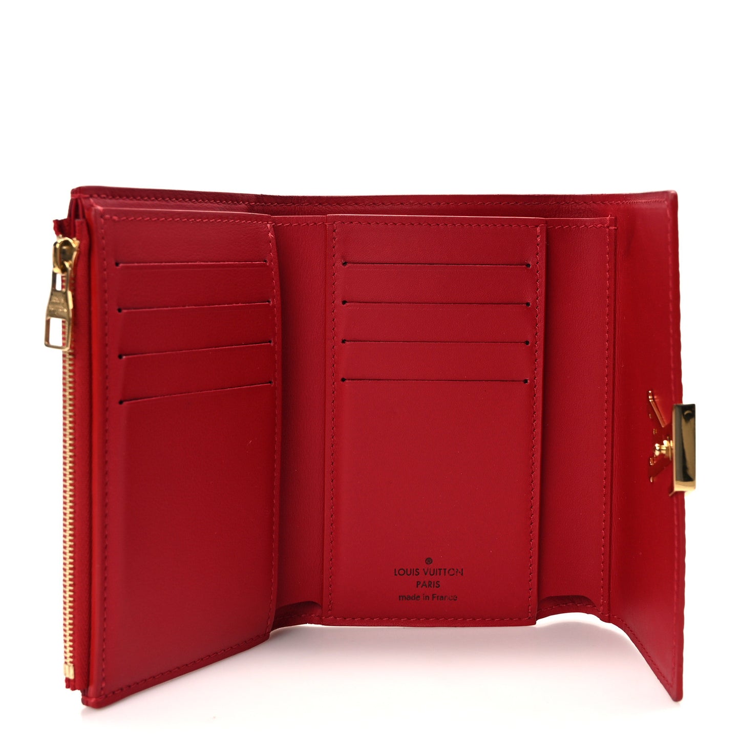 Taurillon Capucines Compact Wallet Rubis