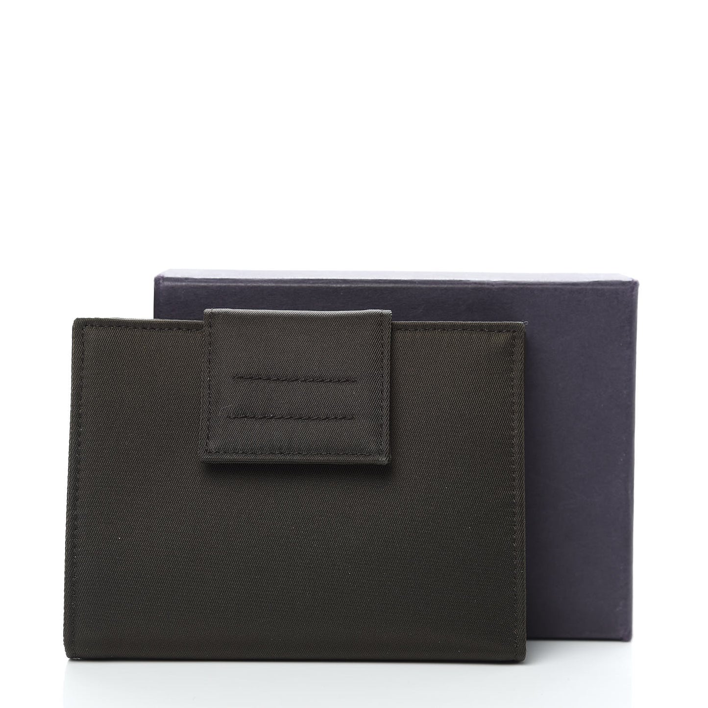 Tessuto Nylon French Wallet Black
