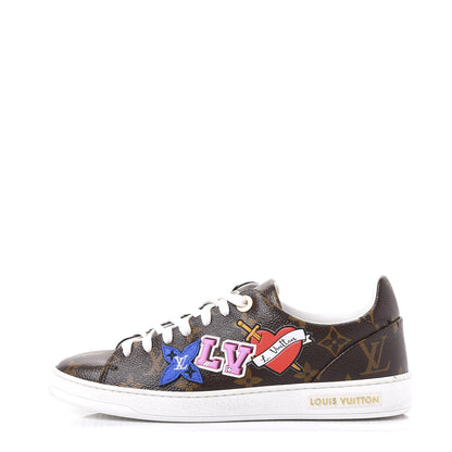 Louis Vuitton Calfskin Monogram LV Black Heart Sneakers 36.5 Cacao 1 of 8