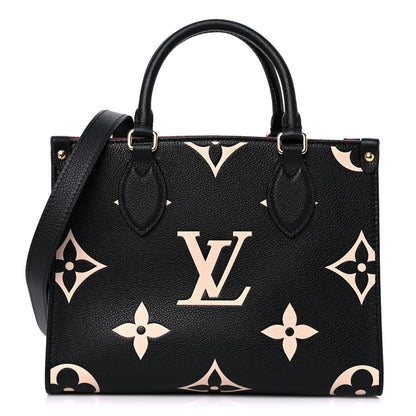 Louis Vuitton Empreinte Monogram Giant Onthego PM Black Beige 1 of 8