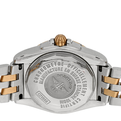 Breitling Stainless Steel 18K Rose Gold Diamond 32mm Galactic Quartz Watch Brown C71356LA/Q581 4 of 5