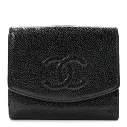 Chanel Caviar Timeless CC Flap Wallet Black 1 of 8