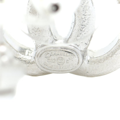 Chanel Crystal CC Earrings Silver 4 of 5