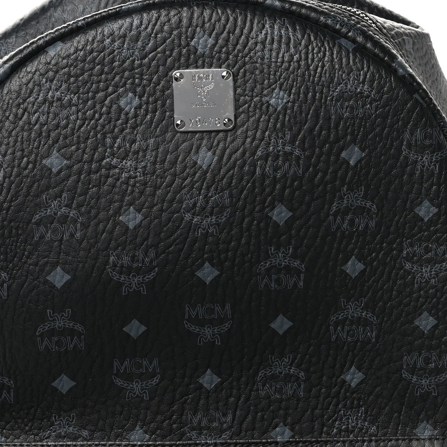 MCM Visetos Large Stark Backpack Black 7 of 9