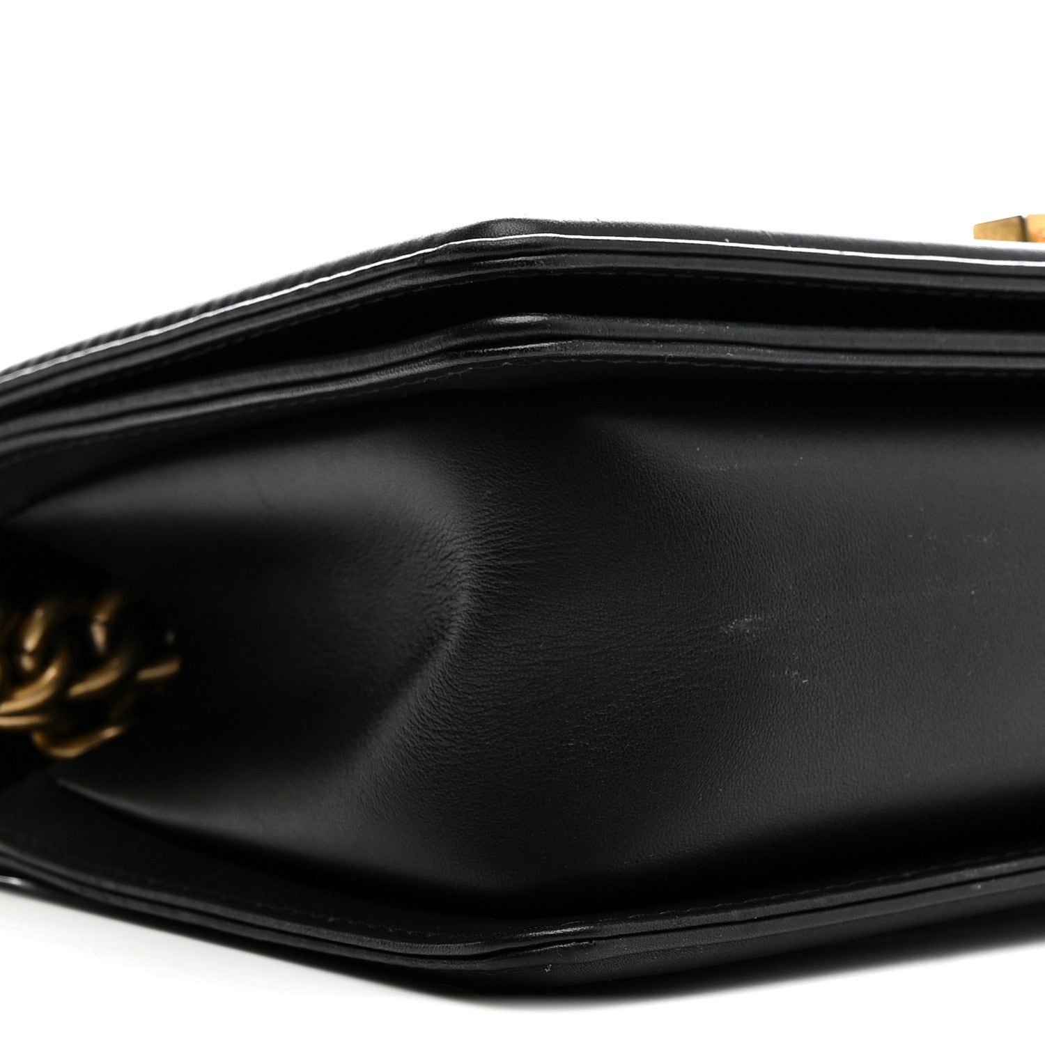 Chanel Lambskin Quilted Medium Chain Around Boy Flap Black Black 9 of 15