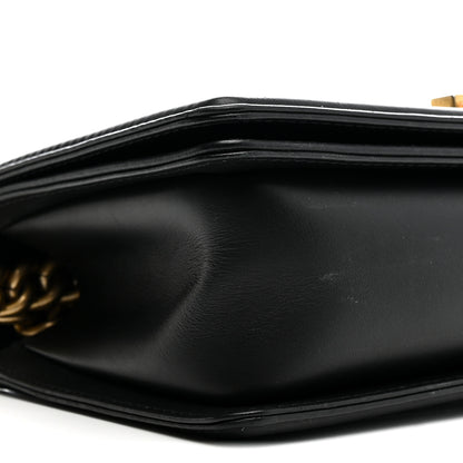 Chanel Lambskin Quilted Medium Chain Around Boy Flap Black Black 9 of 15