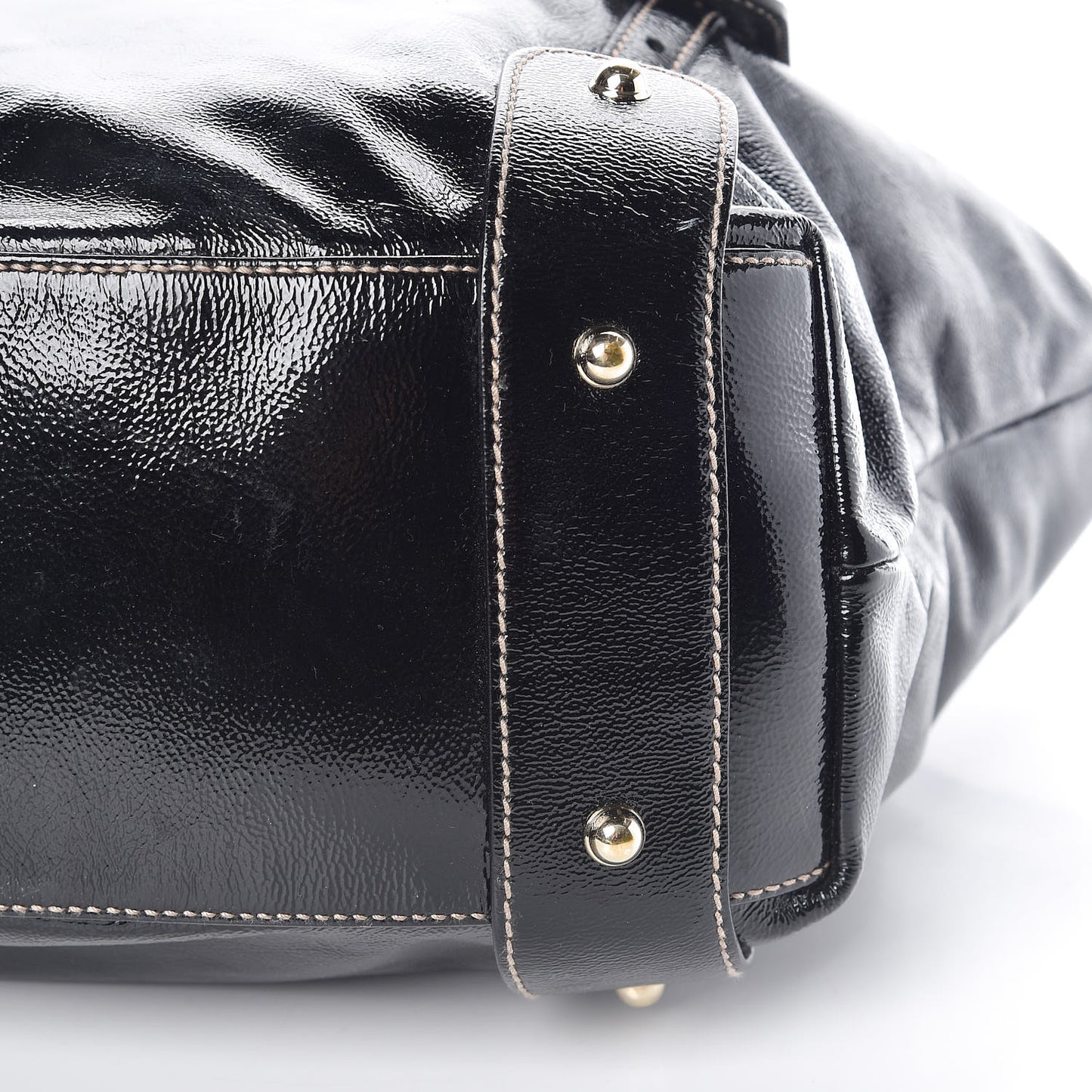 Patent Medium Pelham Shoulder Bag Black