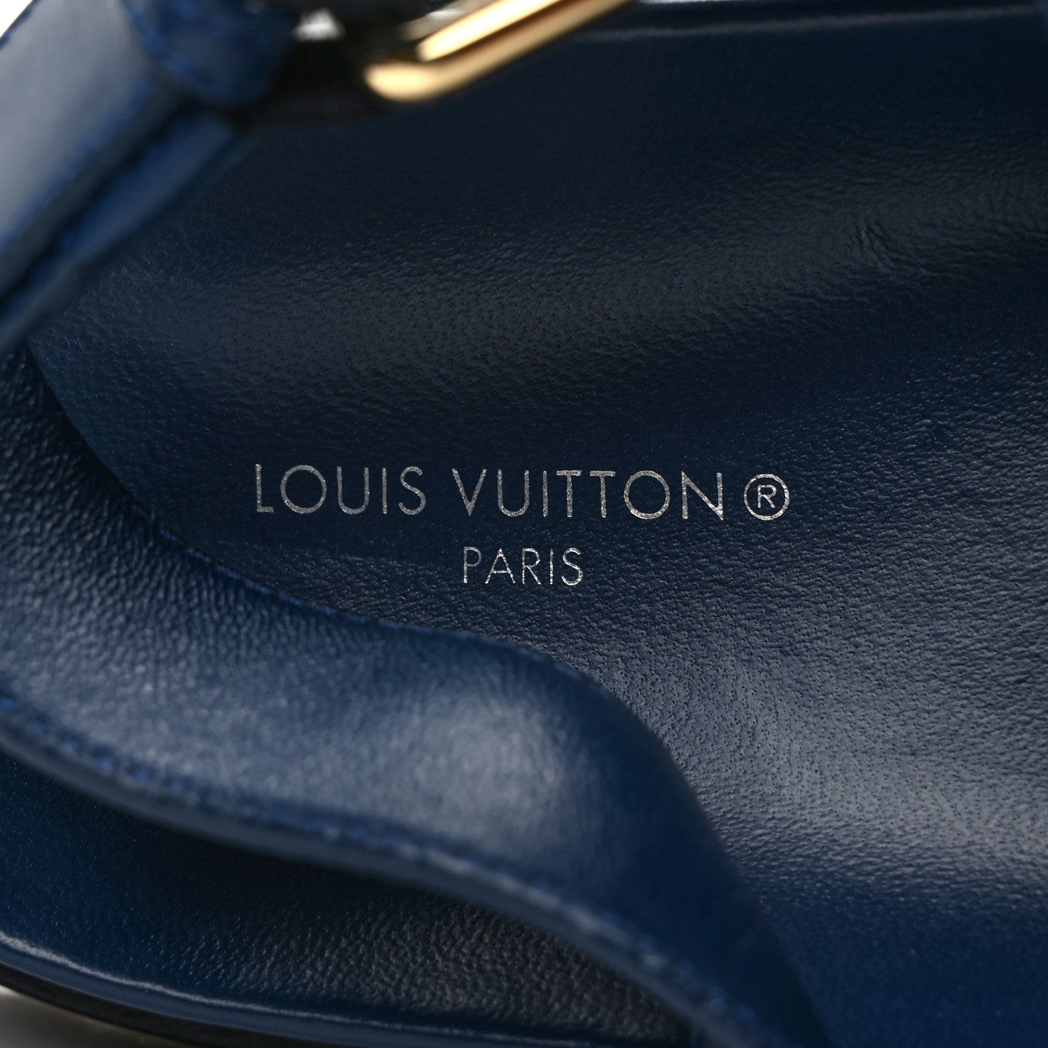 Louis Vuitton Monogram Denim Paseo Flat Comfort Sandals 39.5 Navy Blue 7 of 8