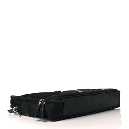 Prada Tessuto Nylon Saffiano Metal Triangle Logo Work Bag Black 3 of 15