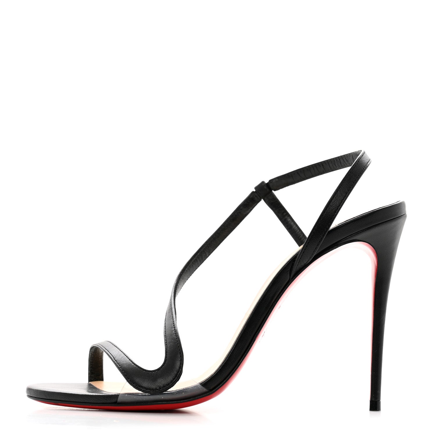 Christian Louboutin Nappa Rosalie 100 Sandals 38.5 Black 1 of 10