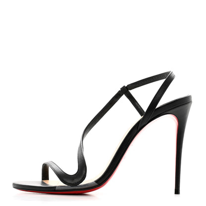 Christian Louboutin Nappa Rosalie 100 Sandals 38.5 Black 1 of 10