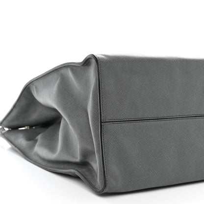 Prada Saffiano Travel Shopping Tote Mercurio 11 of 13