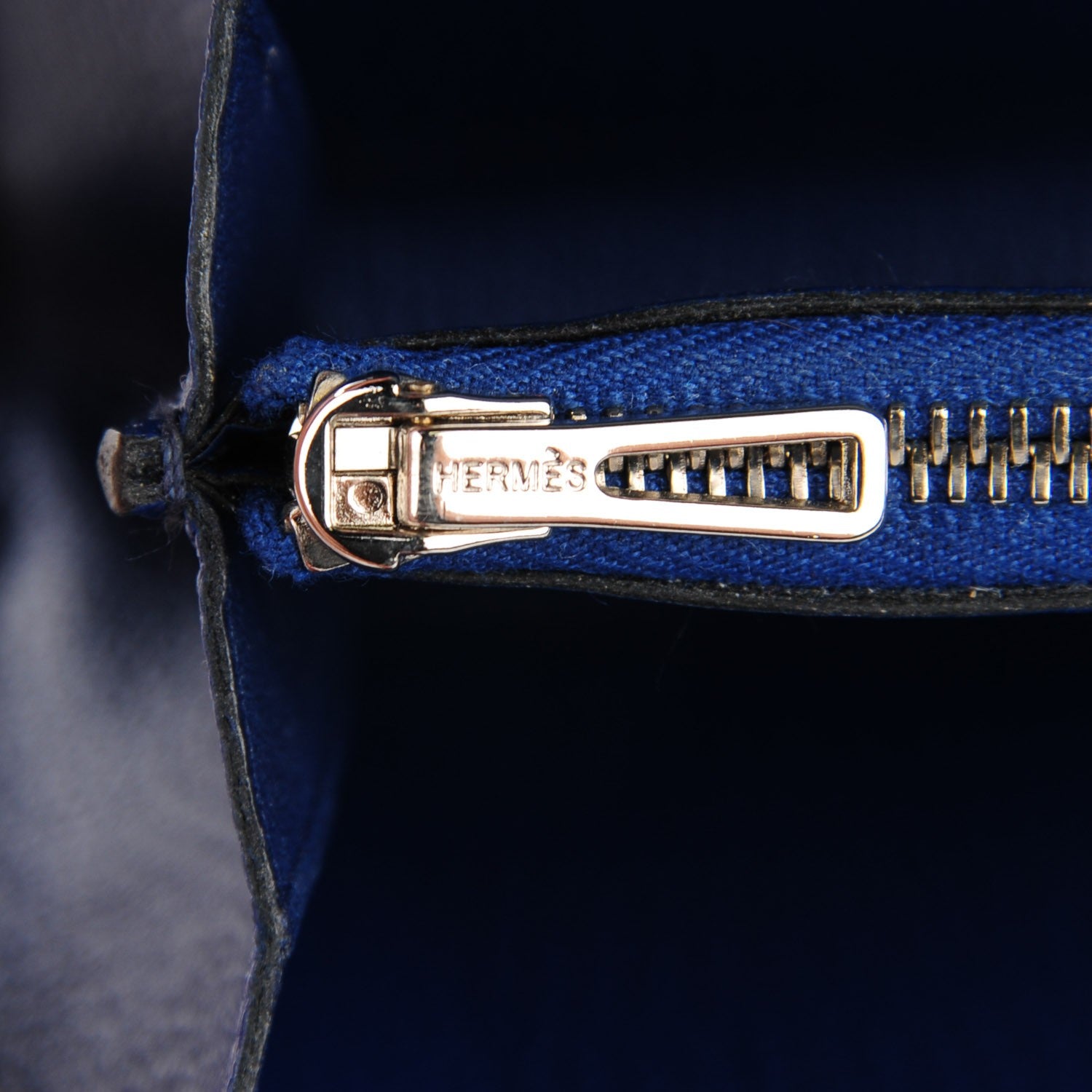 Hermes Ostrich Azap Wallet Bleu Iris 7 of 12
