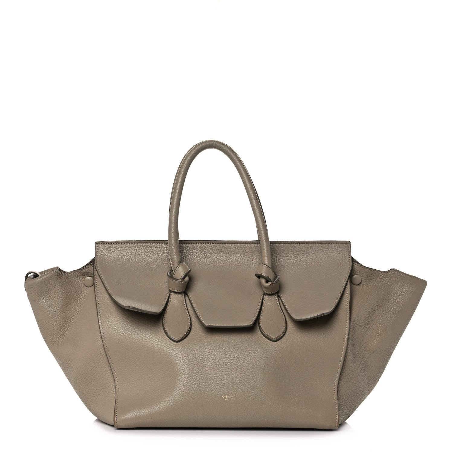 Celine Crisped Calfskin Medium Tie Knot Tote Taupe 1 of 24