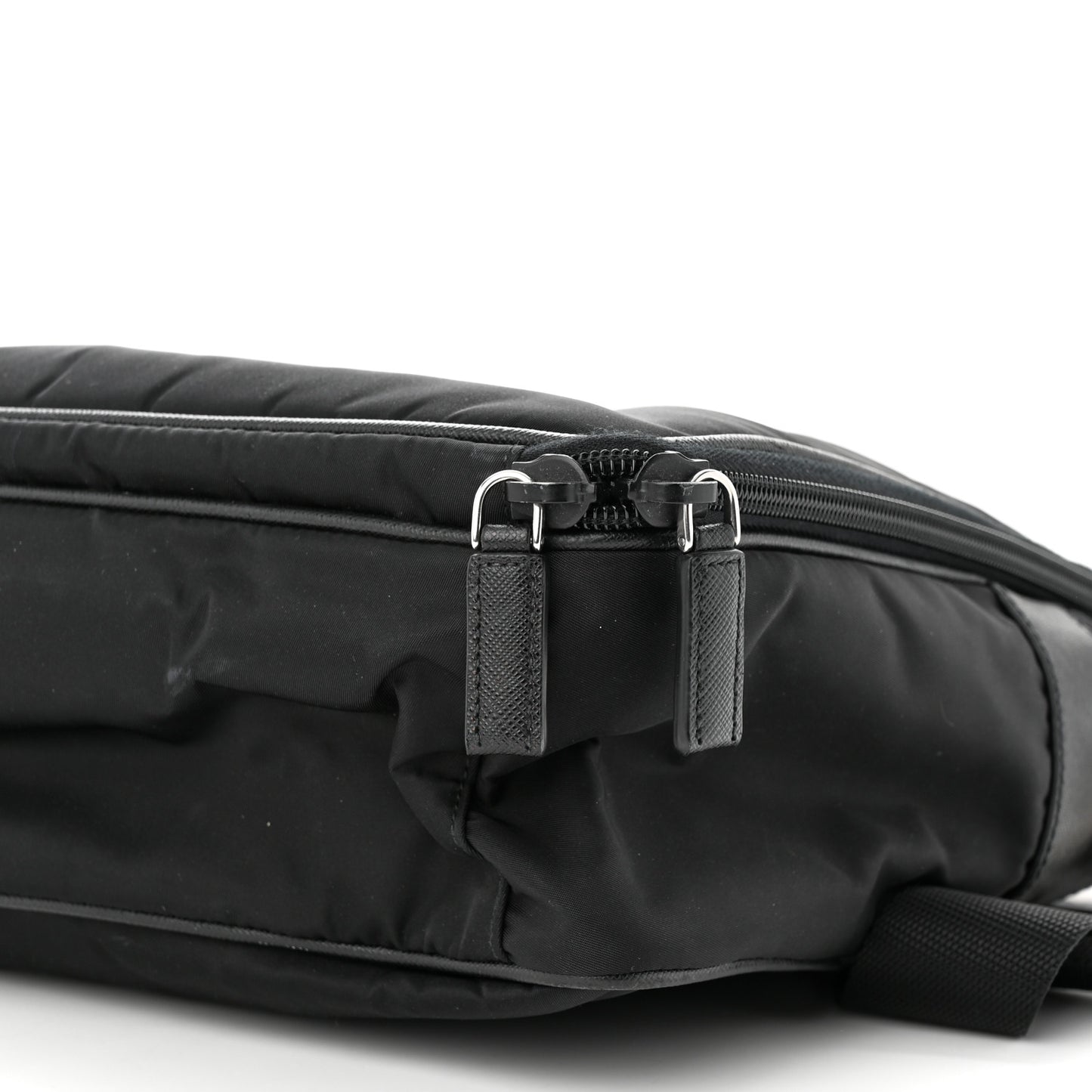 Tessuto Nylon Saffiano Briefcase Black