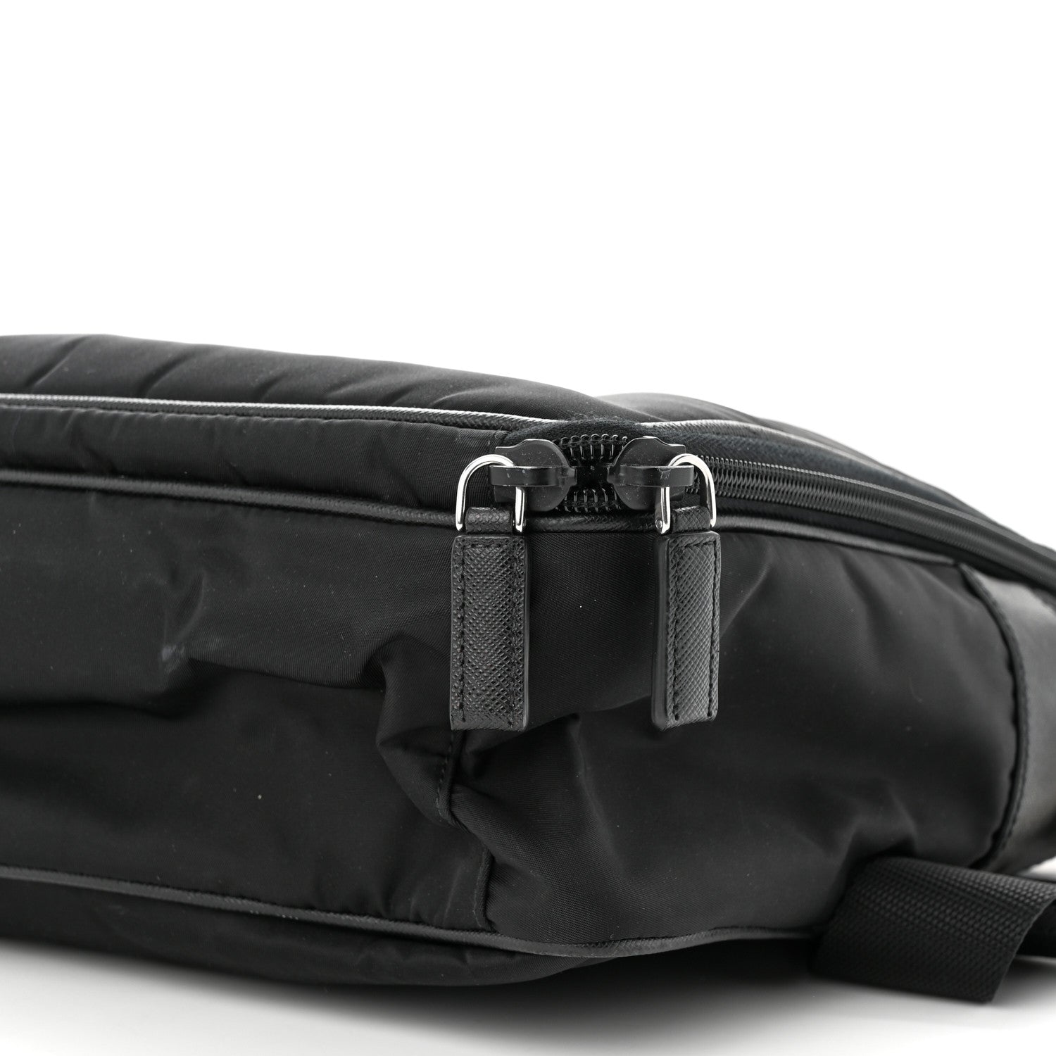 Prada Tessuto Nylon Saffiano Briefcase Black 11 of 12