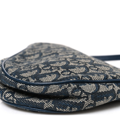 Christian Dior Monogram Mini Saddle Pochette Navy 9 of 9