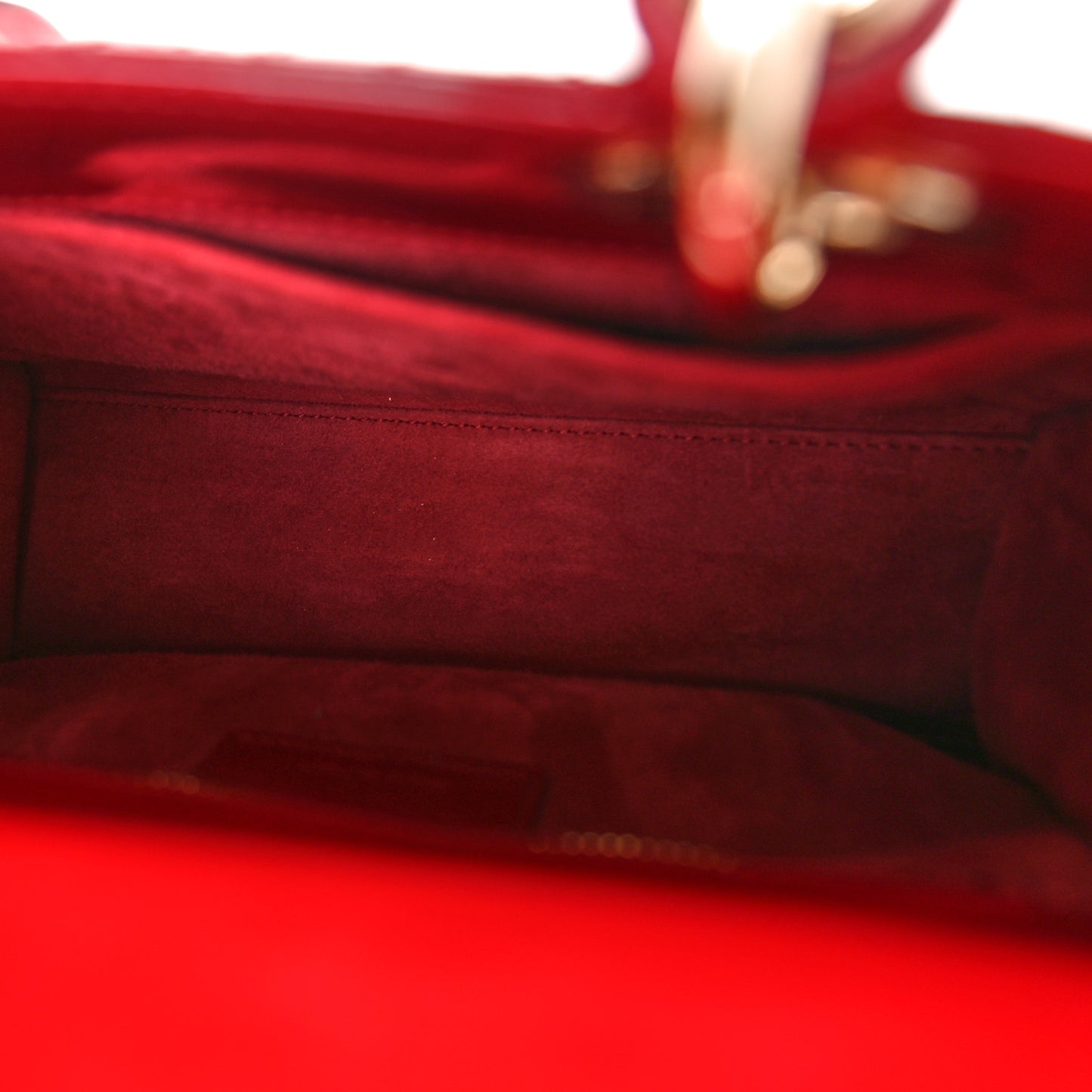 Patent Cannage Small My ABCDior Lady Dior Red