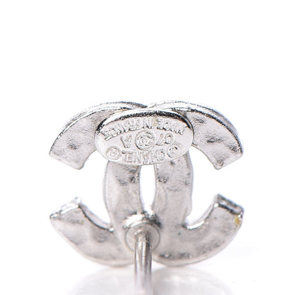 Chanel Crystal Mini Timeless CC Earrings Silver 3 of 4