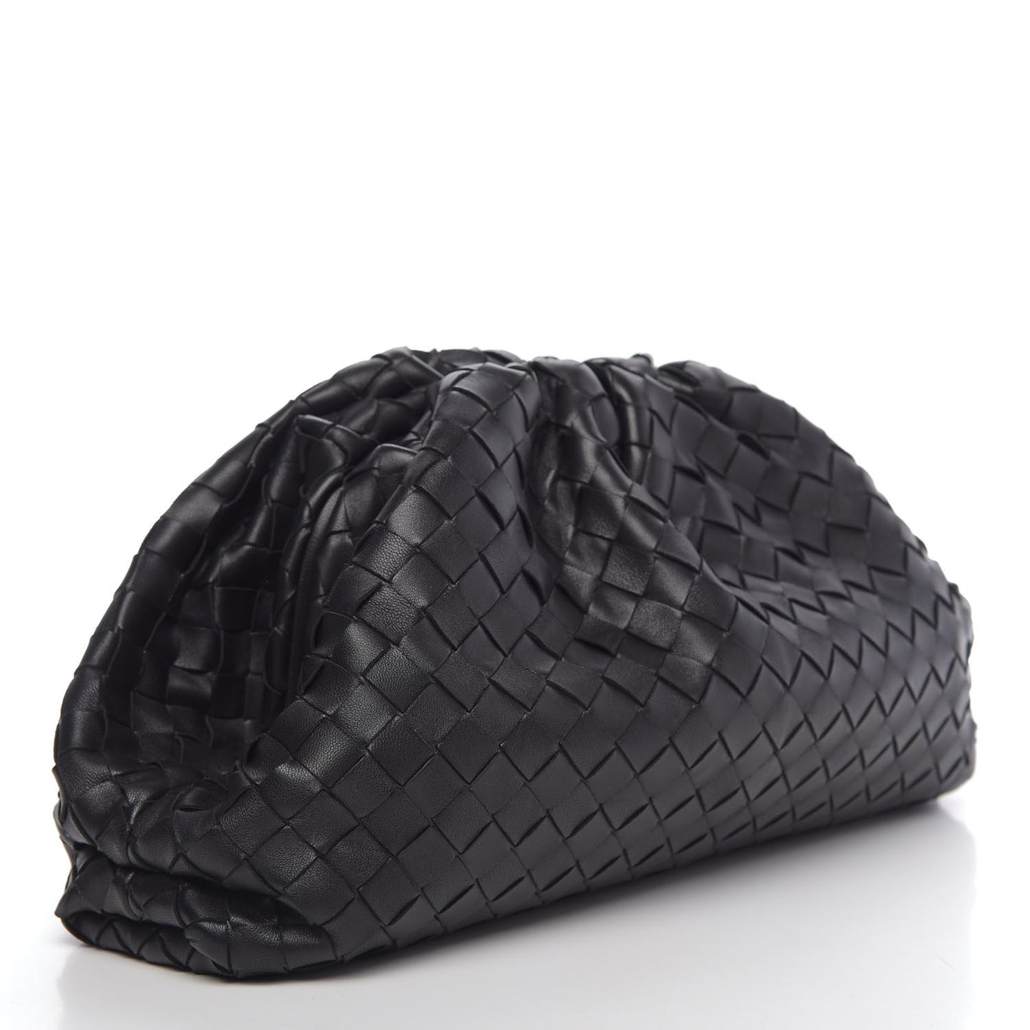 Nappa Maxi Intreccio The Pouch Oversized Clutch Black