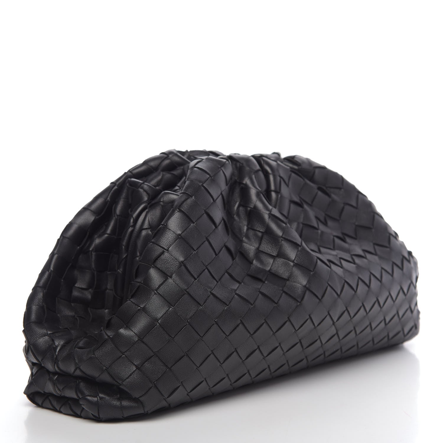 Bottega Veneta Nappa Maxi Intreccio The Pouch Oversized Clutch Black 3 of 9