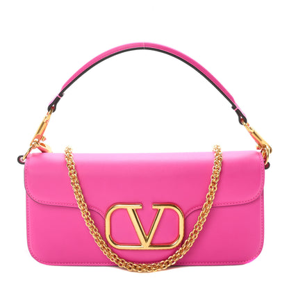 Valentino Garavani Calfskin Vlogo Loco Shoulder Bag Pink PP 1 of 10