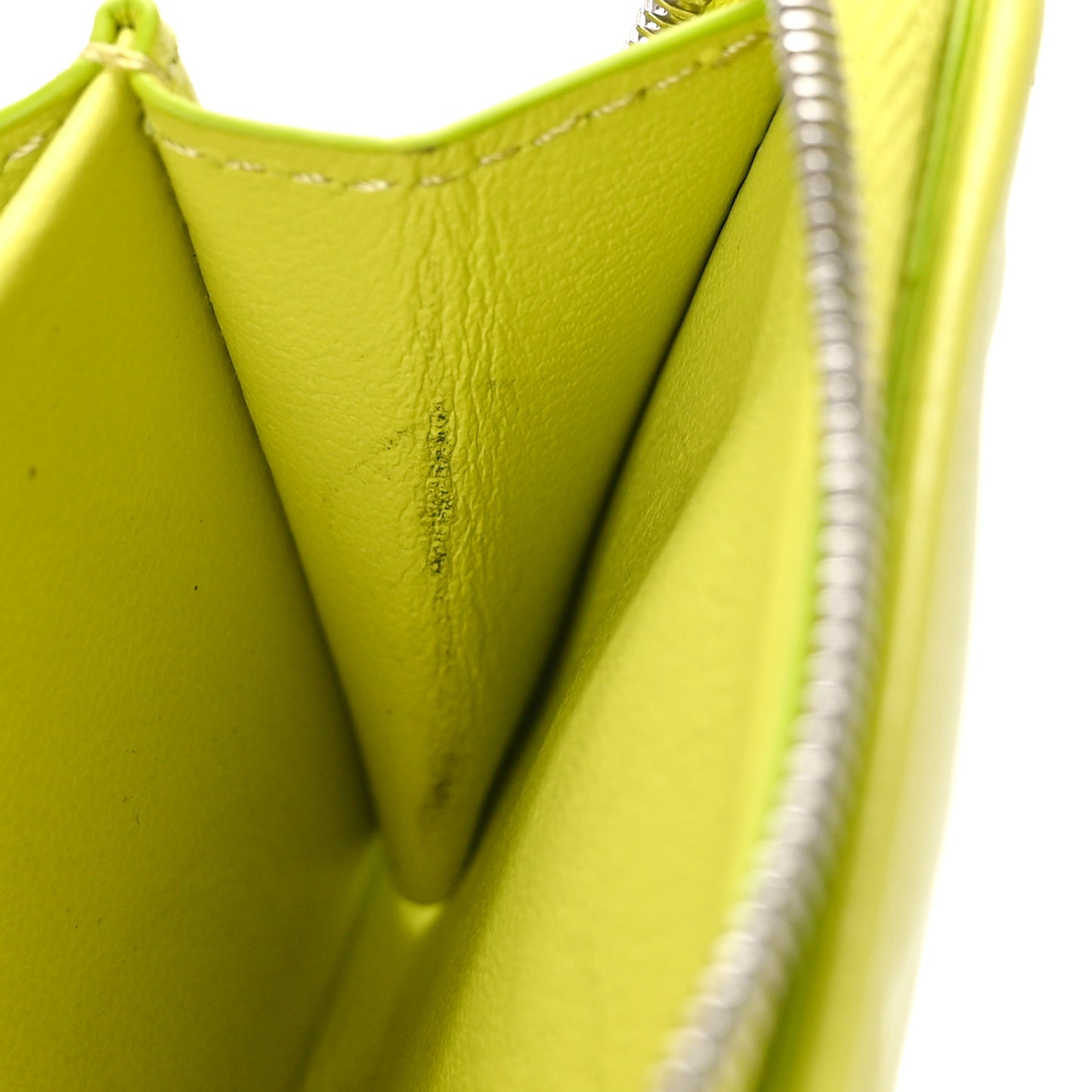 Lambskin Embossed Monogram Lou Coussin Wallet Acid Green