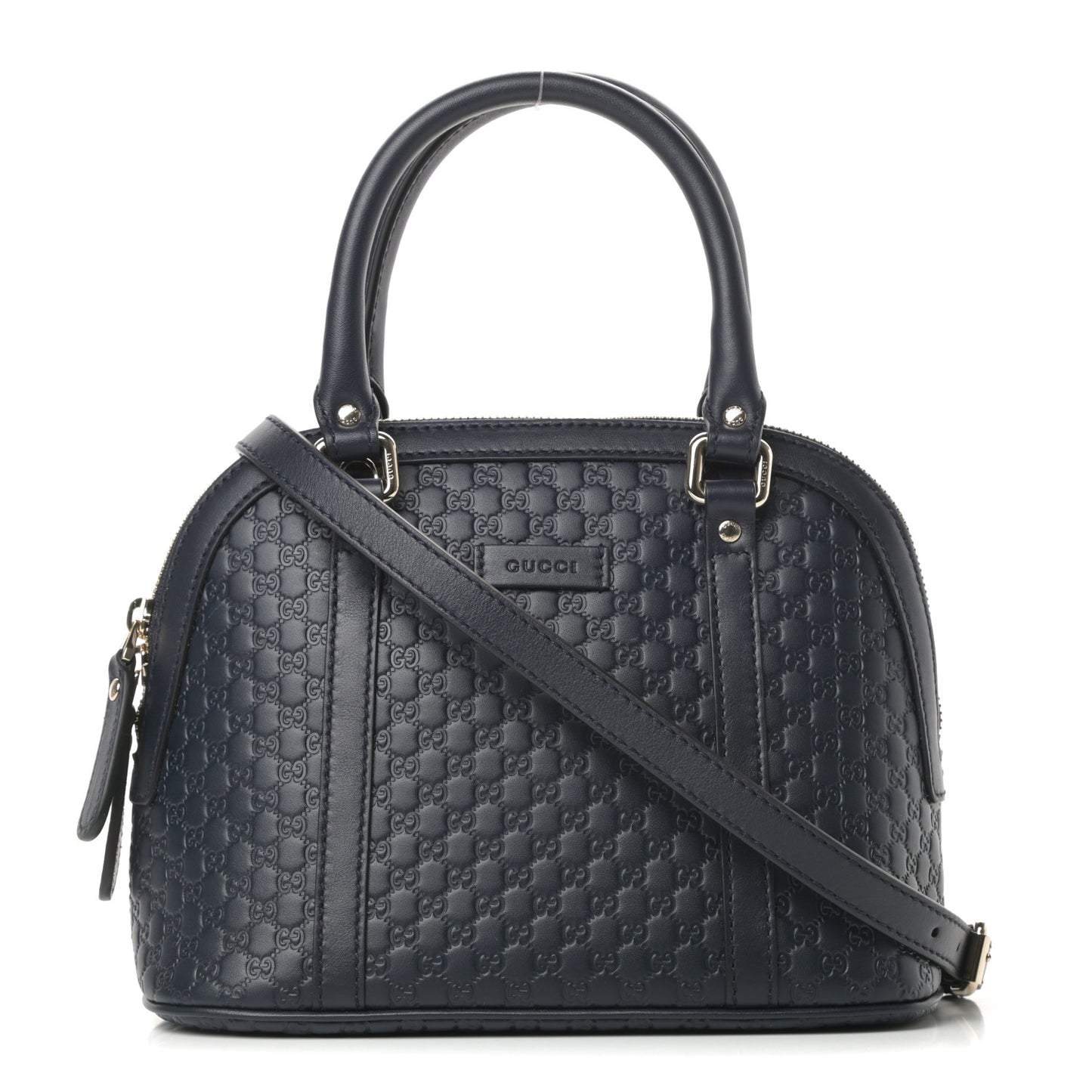 Soft Microguccissima Mini Dome Bag Blue
