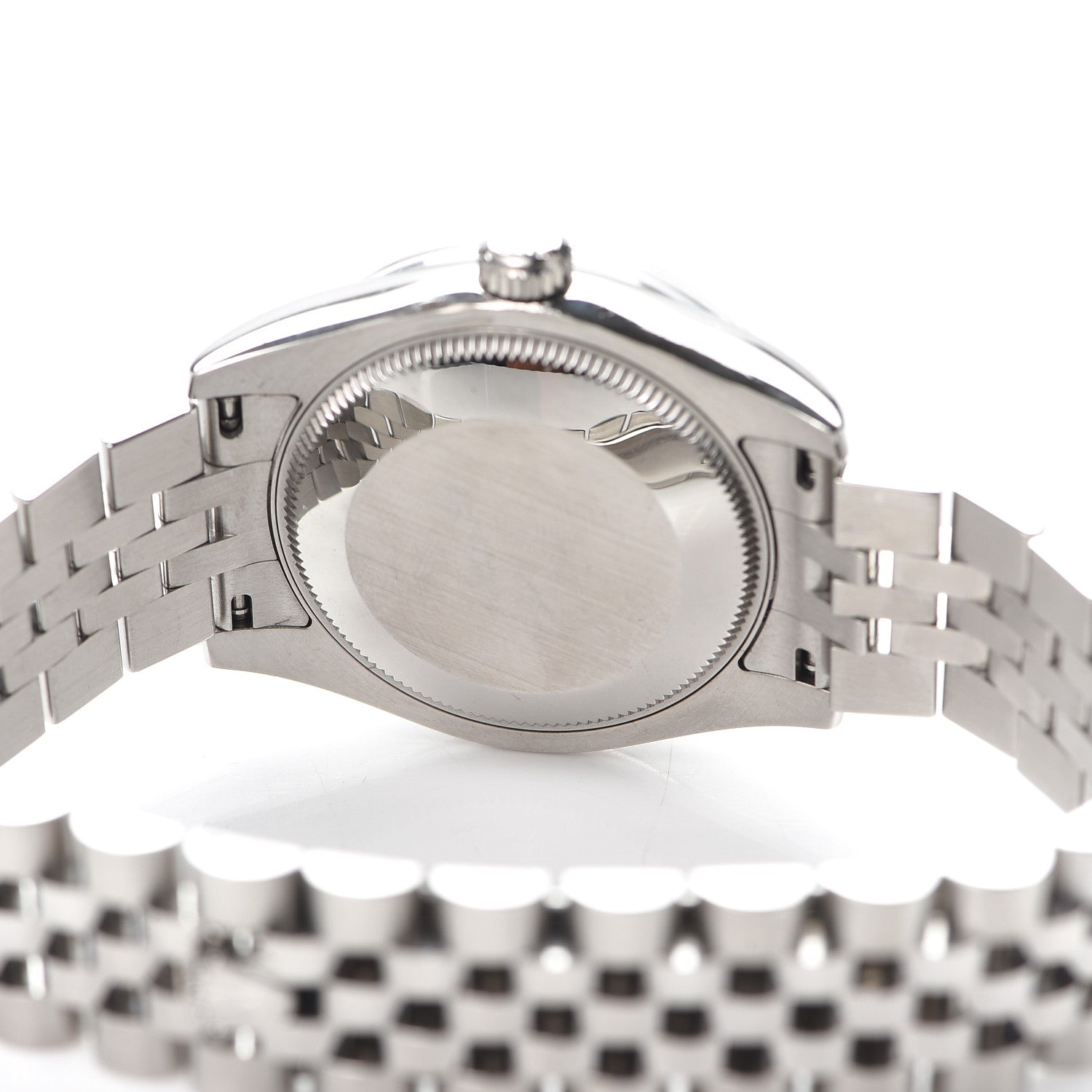 Rolex Stainless Steel 18K White Gold 31mm Oyster Perpetual Datejust Watch Dark Rhodium Floral 178274 4 of 6