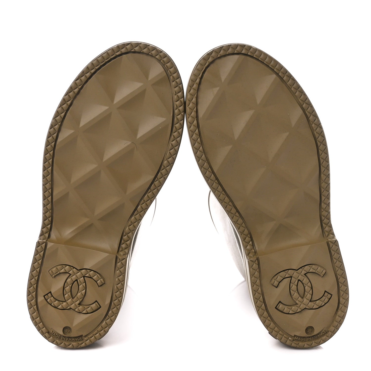 Chanel Caoutchouk CC High Boots 39 Dark Beige 5 of 8