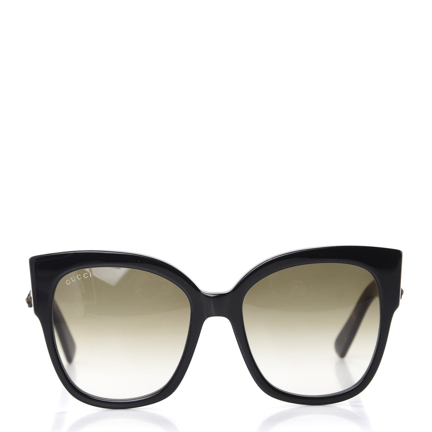 Acetate Square Frame Web Sunglasses GG0059S Black Tortoise
