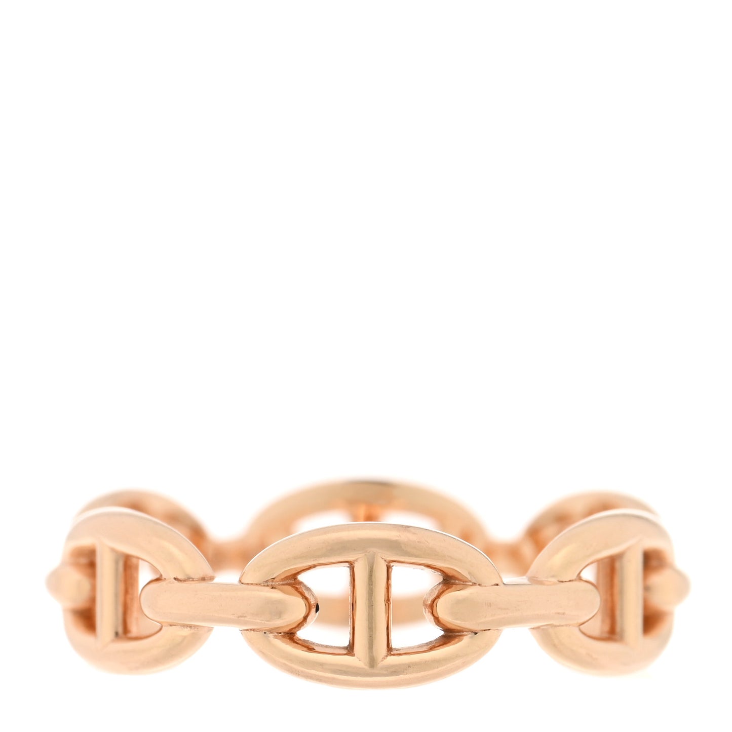 18K Rose Gold PM Chaine d'Ancre Enchainee Ring 58 8.5