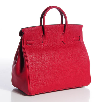 Hermes Togo HAC Birkin 32 Rouge 13 of 25