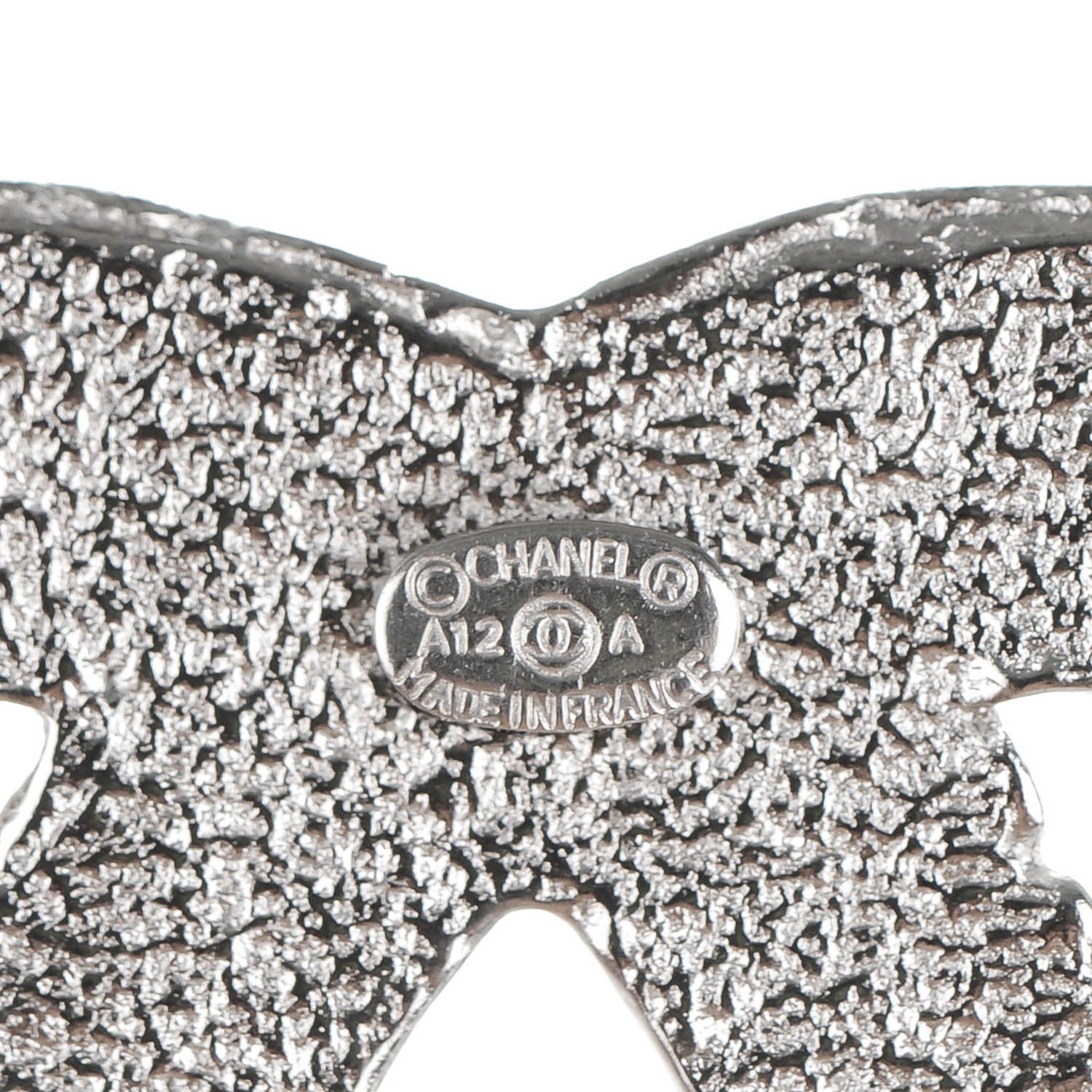 Chanel Crystal CC Brooch Silver 4 of 5