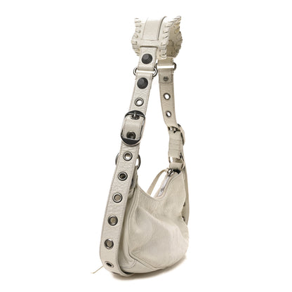 Balenciaga Agneau Arena Le Cagole Shoulder Bag XS Optic White 4 of 11