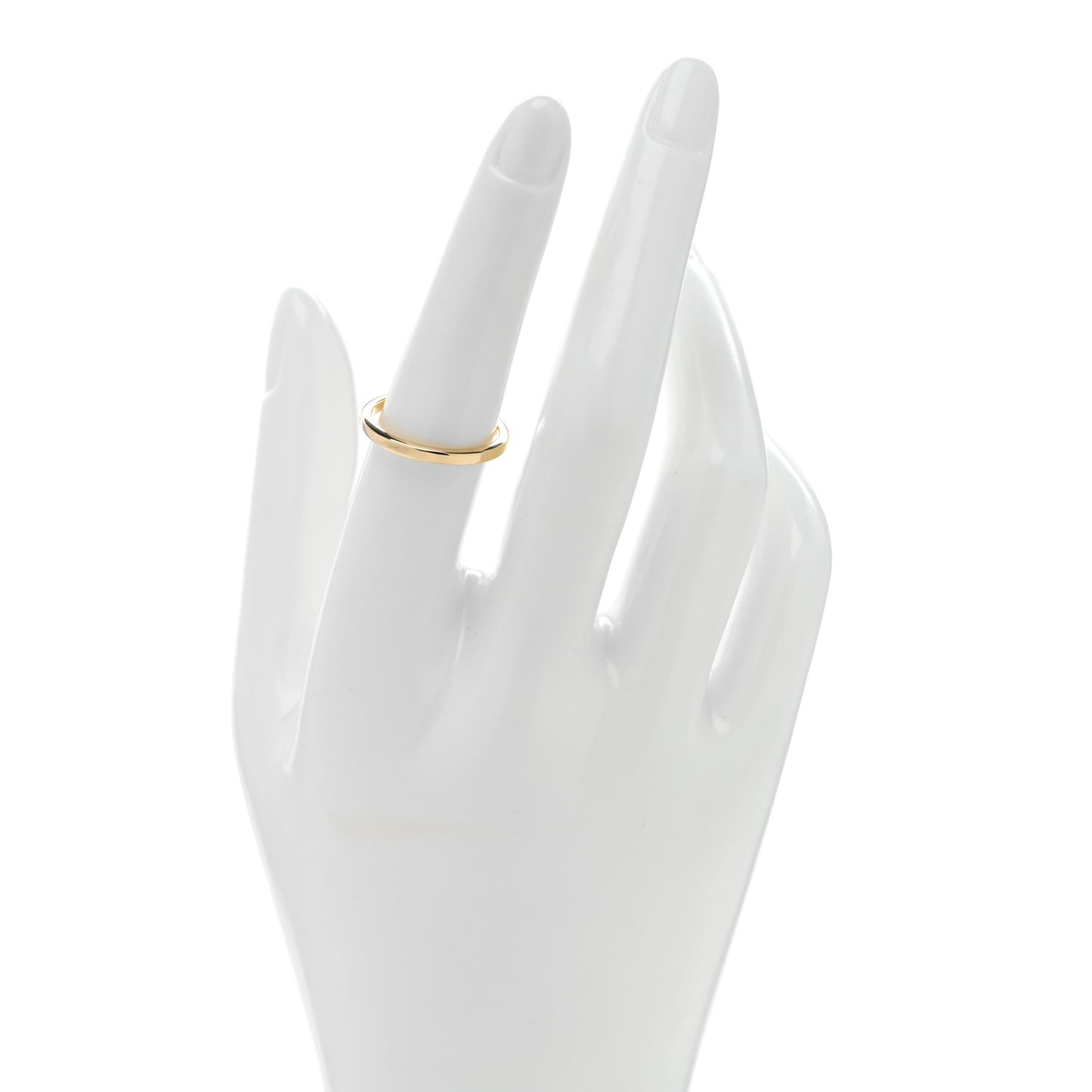 18K Yellow Gold 2mm Band Ring 54 6.75