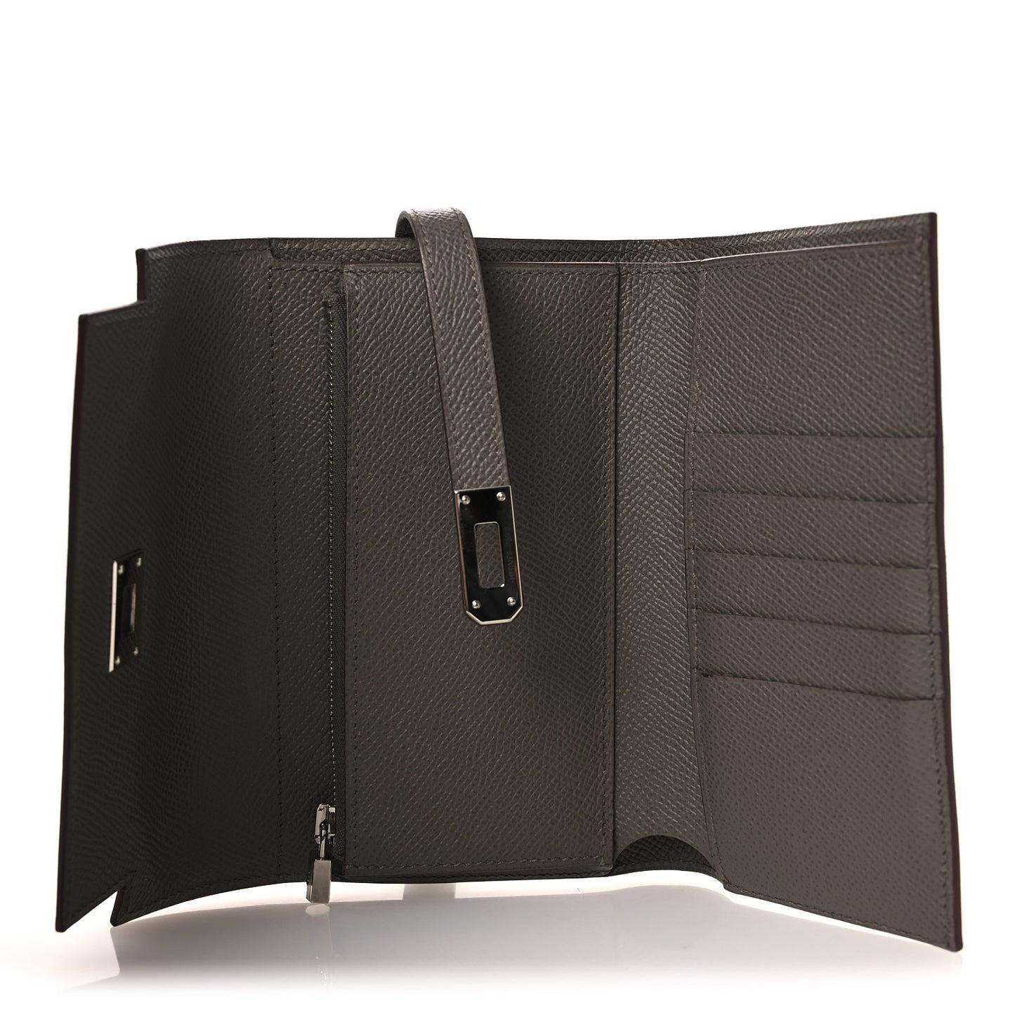 Epsom Medium Kelly Wallet Gris Asphalte