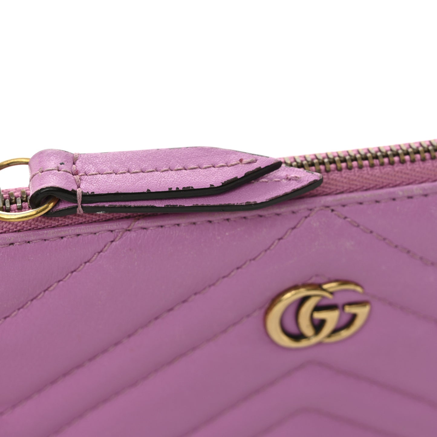 Calfskin Matelasse Mini GG Marmont Chain Bag Candy Mousse