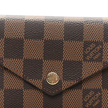 Louis Vuitton Damier Ebene Victorine Wallet Red 8 of 9