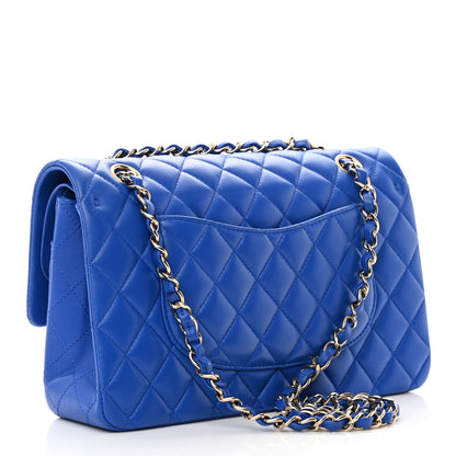 Chanel Lambskin Quilted Medium Double Flap Blue 3 of 16