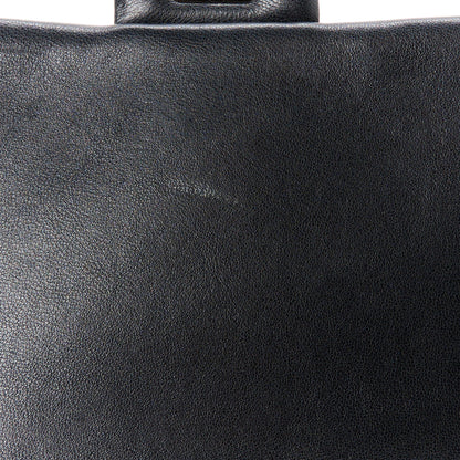 Chanel Lambskin Quilted Logo Flap With Handle Black 12 of 12