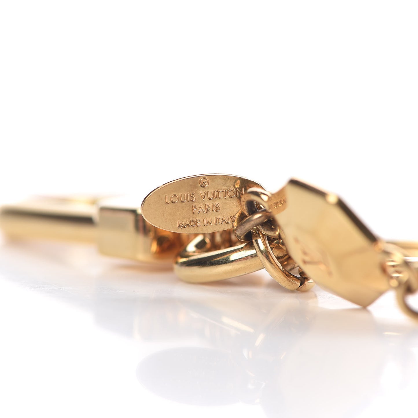 LV Facettes Bag Charm Key Holder Gold
